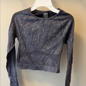 PINK by Victoria's Secret Gray Seamless Crop Sweatshirt size S